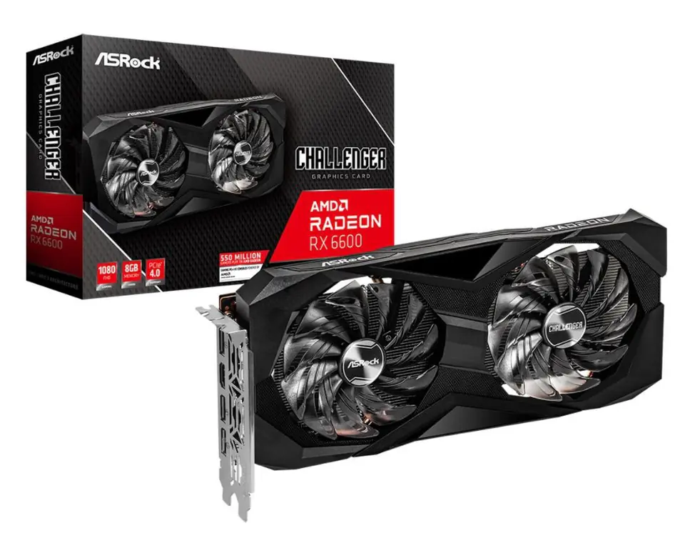 ⁨Asrock Challenger RX6600 CLD 8G AMD Radeon RX 6600 8 GB GDDR6⁩ at Wasserman.eu