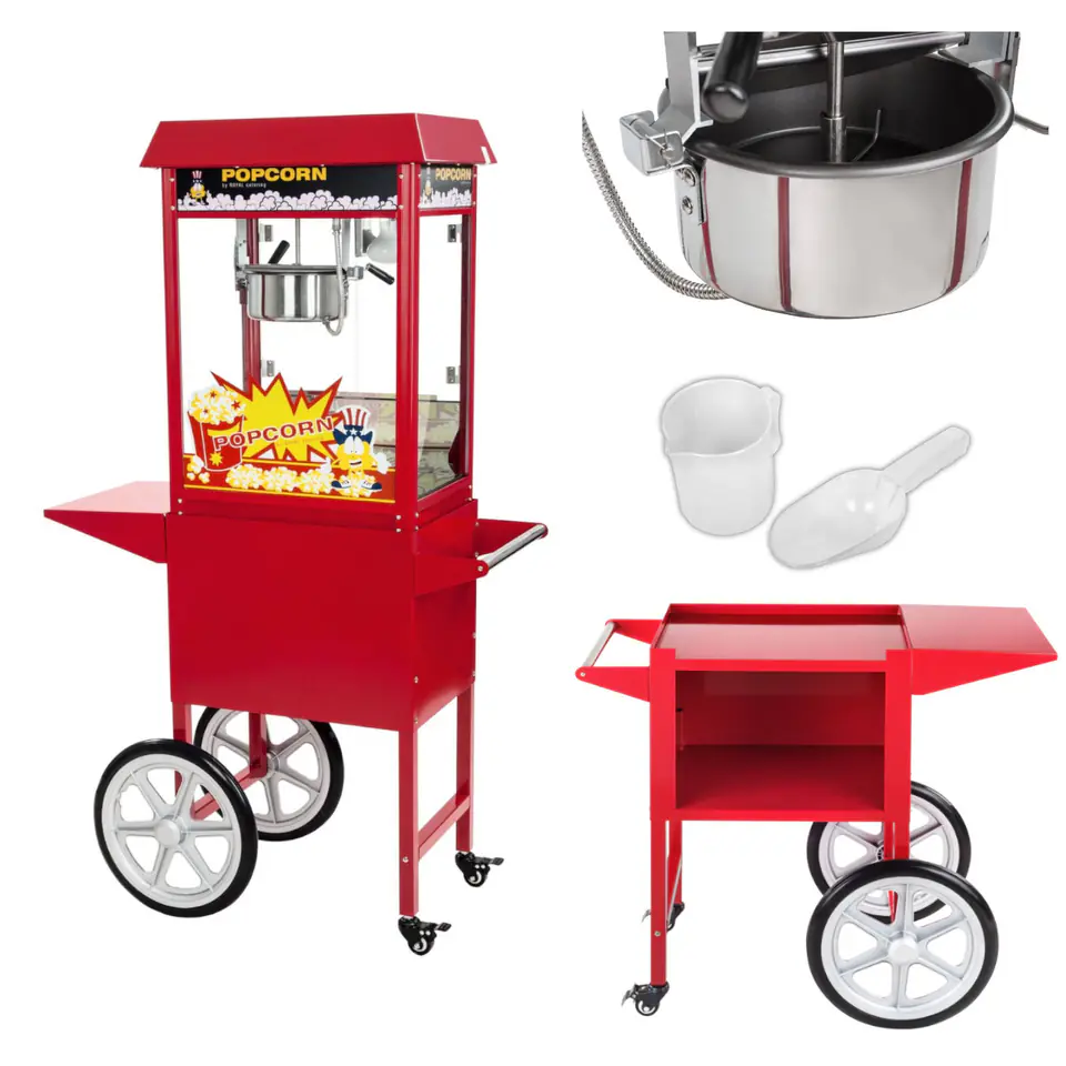 ⁨Mobile popcorn machine with trolley on wheels⁩ at Wasserman.eu