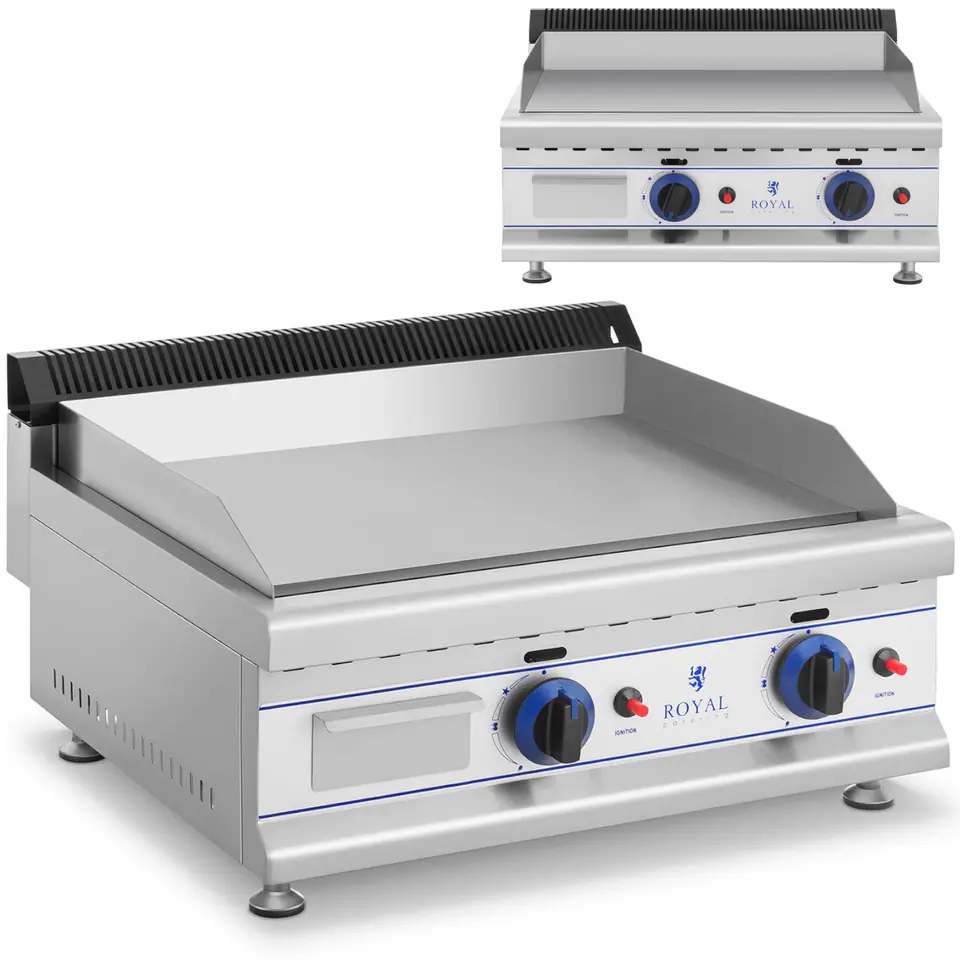 ⁨Double smooth gas grill for LPG / Propane-Butane 2 x 3000 W 30 mbar⁩ at Wasserman.eu