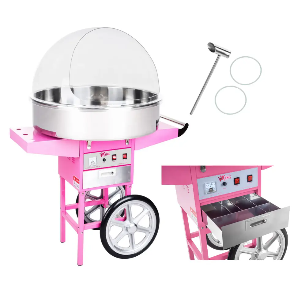 ⁨Mobile cotton candy machine with trolley on wheels LARGE⁩ at Wasserman.eu