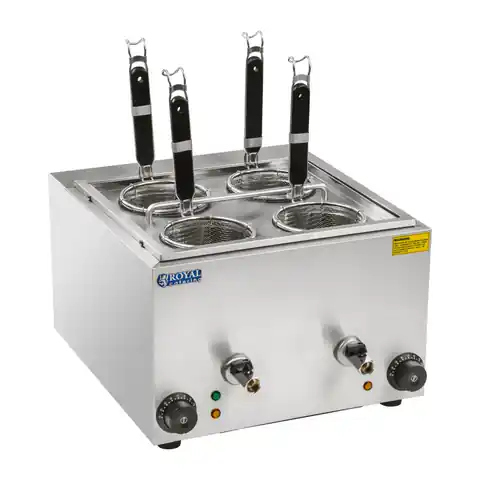 ⁨Macaroon brewhouse for cooking pasta and dumplings 2 chambers with taps⁩ at Wasserman.eu
