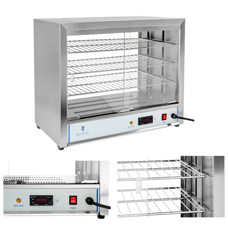 ⁨Witryna grzewcza ekspozycyjna ciepłej żywności 1000W szer. 64cm⁩ w sklepie Wasserman.eu