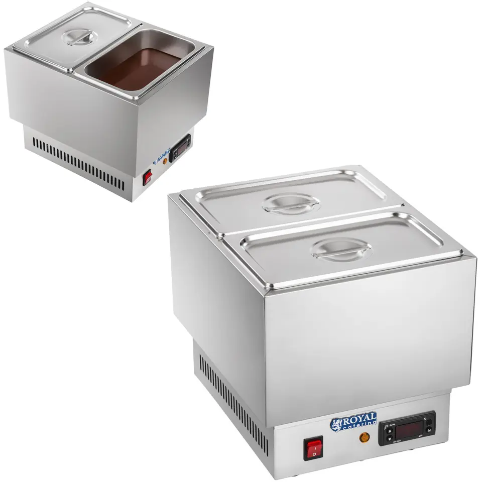 ⁨Heater for chocolate and sauces dry bain-marie + 2 GN with lids⁩ at Wasserman.eu