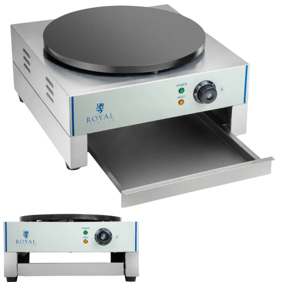 ⁨Naleśnikarka pojedyncza płyta okrągła śr. 40cm⁩ w sklepie Wasserman.eu