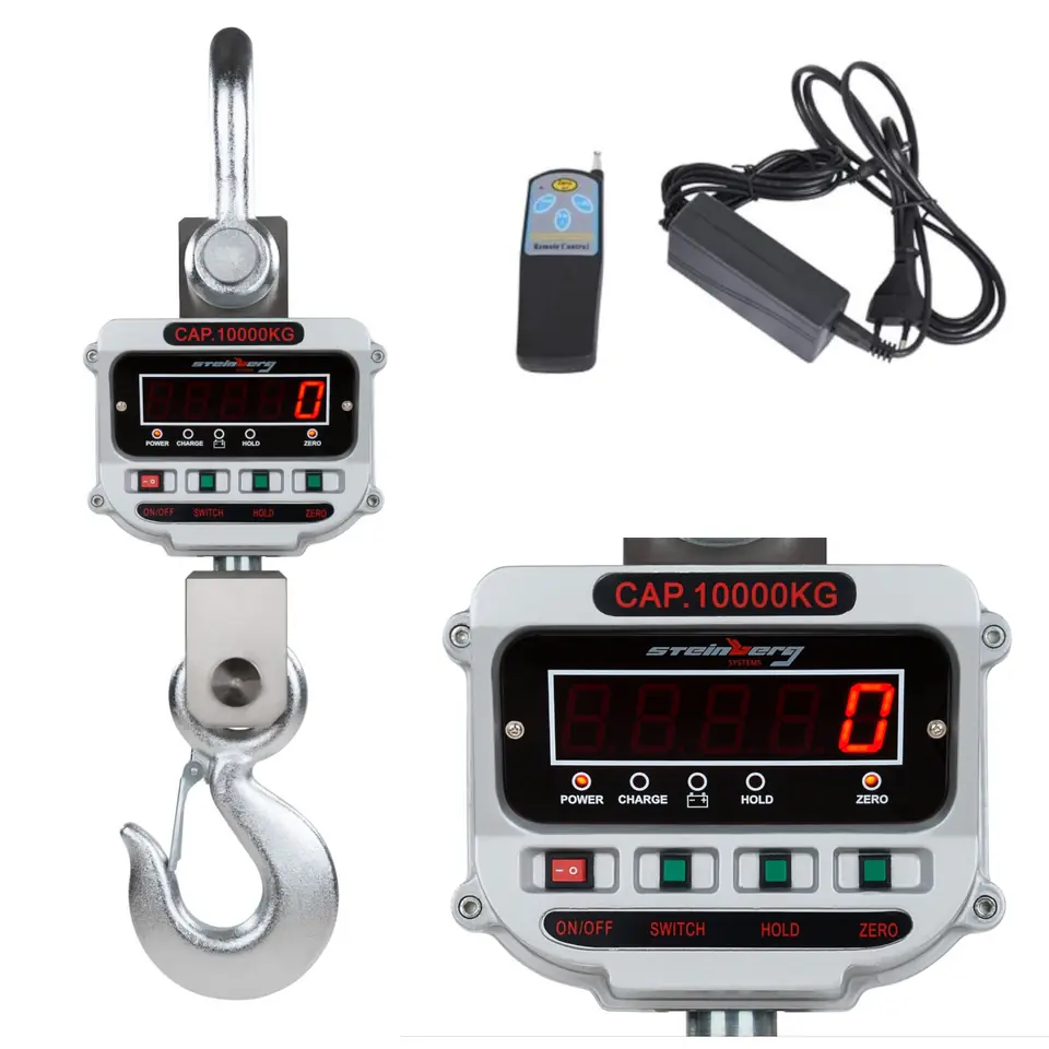 ⁨Suspended hook scale for crane or crane up to 10 Tons - LED⁩ at Wasserman.eu