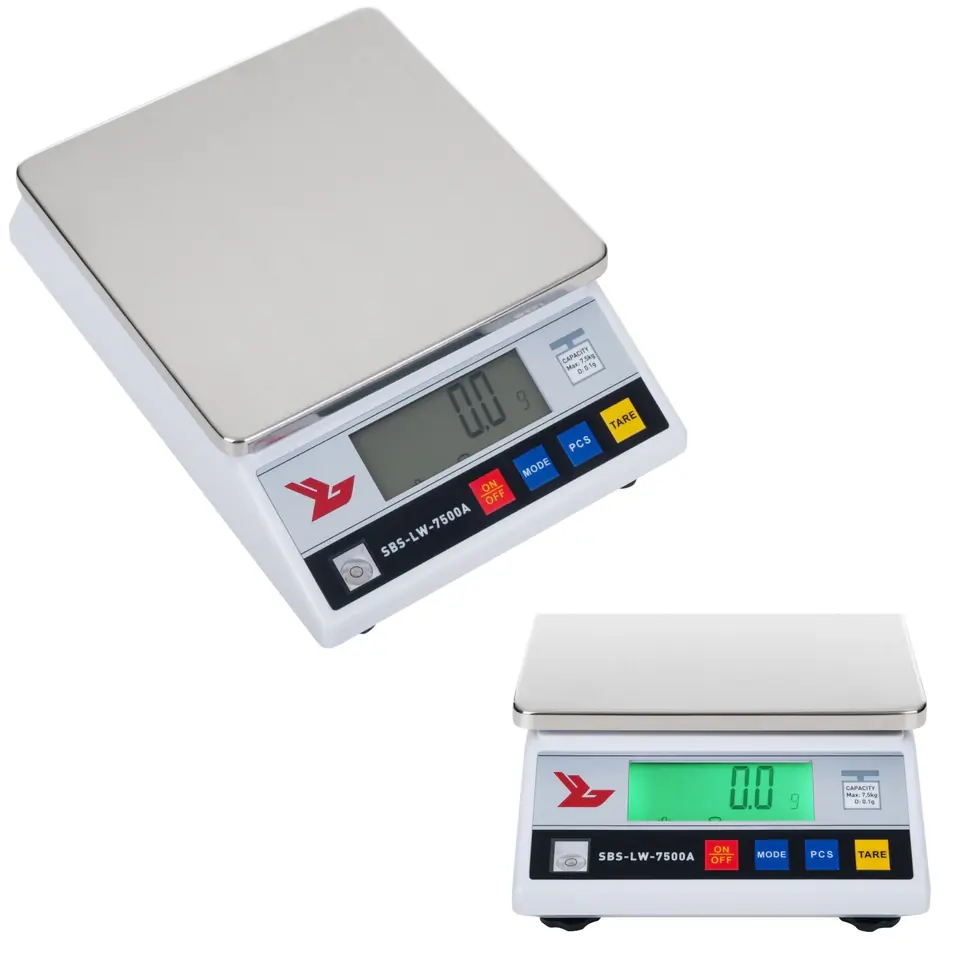 ⁨Precision Precision Balance SBS-LW-7500A LCD 0.1g to 7500g⁩ at Wasserman.eu