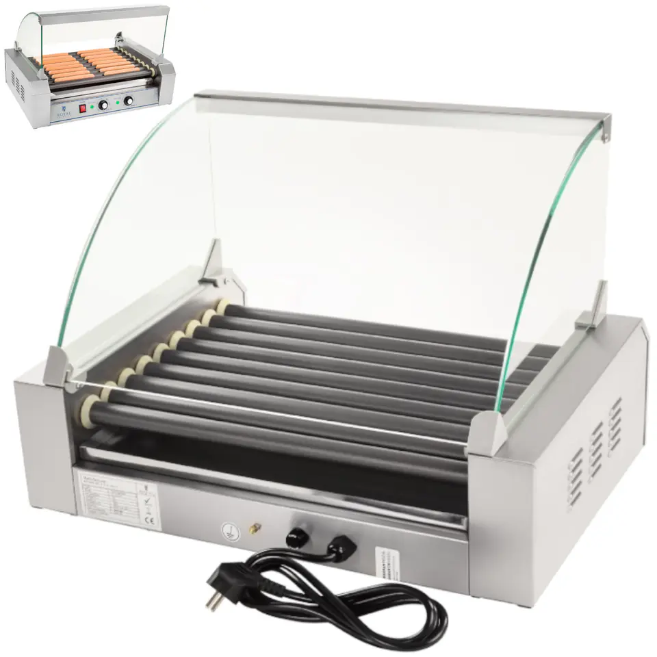 ⁨Roller grill with glass Roller grill with rollers made of Teflon 9T⁩ at Wasserman.eu