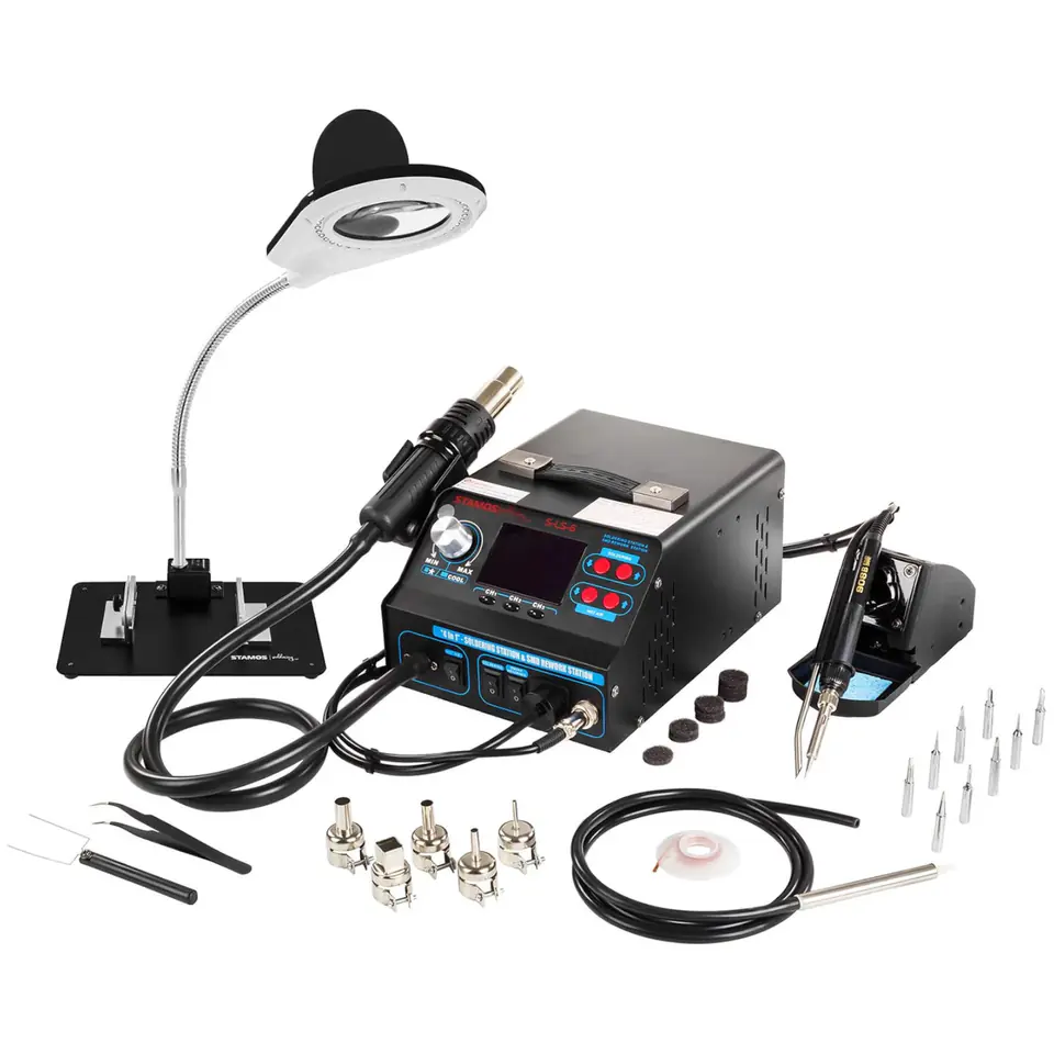 ⁨Professional Hot Air soldering station with smoke extraction S-LS-6⁩ at Wasserman.eu