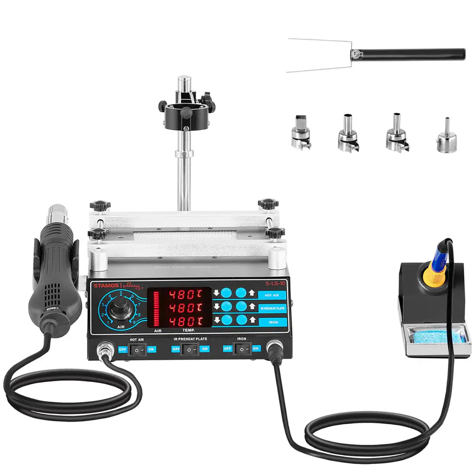 ⁨Stacja lutownicza grotowa Hot Air Preheater Stamos Soldering S-LS-10 Basic⁩ w sklepie Wasserman.eu