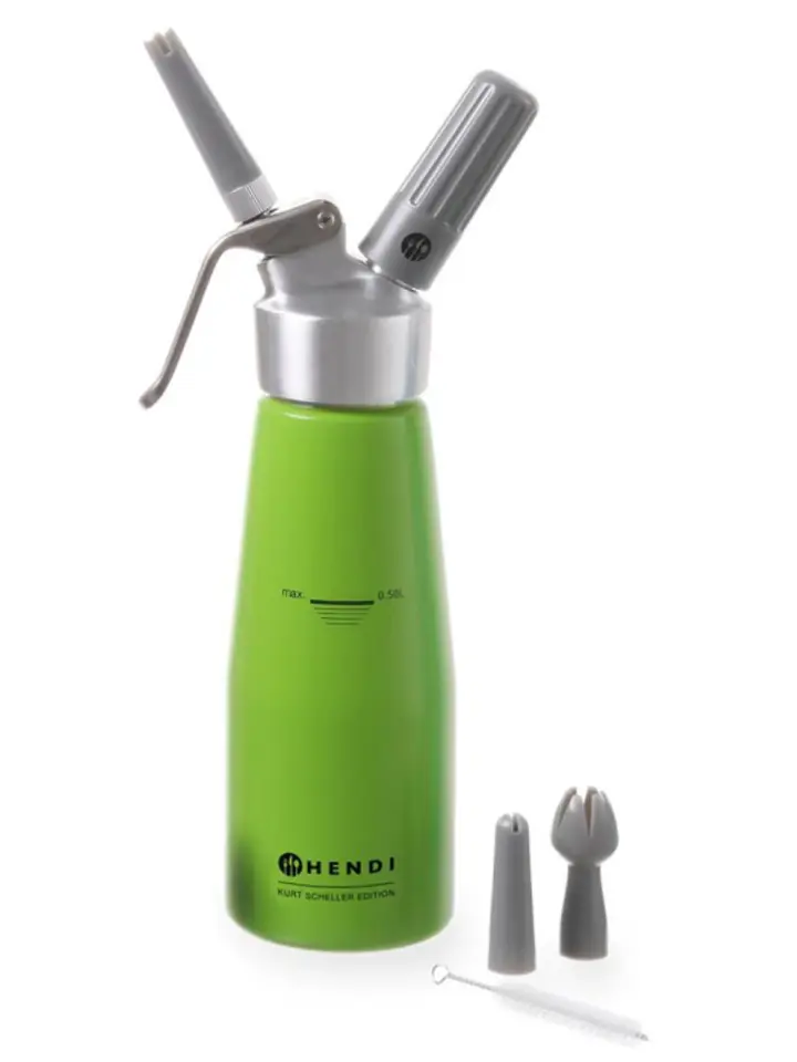 Siphon for whipped cream Kurt Scheller Green 0,5 L - Hendi 975879 at Wasserman.eu