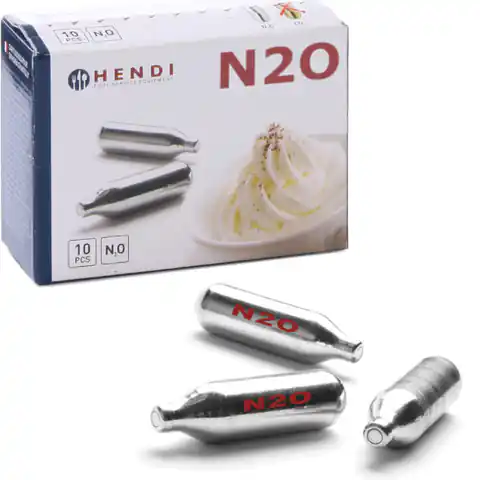 ⁨Cartridges for siphon for whipped cream gas N2O 10 pcs. - Hendi 588208⁩ at Wasserman.eu