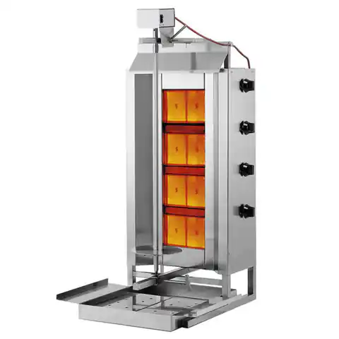 ⁨Gas stove kebab toaster gyrosa with heat shield Profi Line - Hendi 226001⁩ at Wasserman.eu