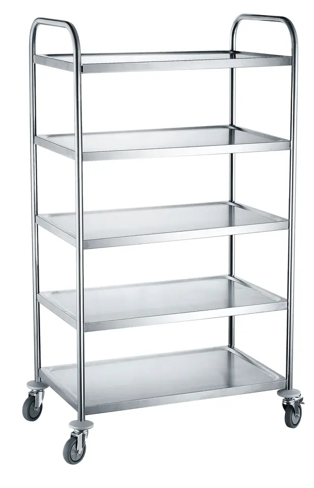 ⁨Steel waiter trolley 5-shelf - Hendi 810125⁩ at Wasserman.eu