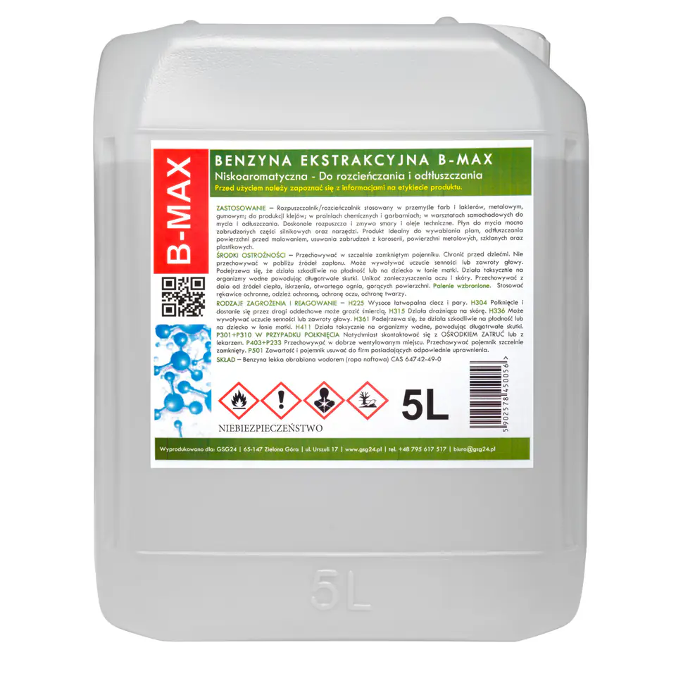 ⁨Odorless extraction petrol B-MAX 5L⁩ at Wasserman.eu