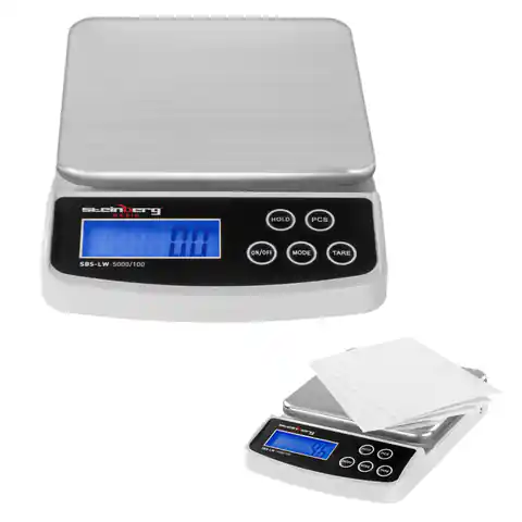 ⁨Postal scale for parcels and letters SBS-LW-5000/100 up to 5kg / 0.1g⁩ at Wasserman.eu