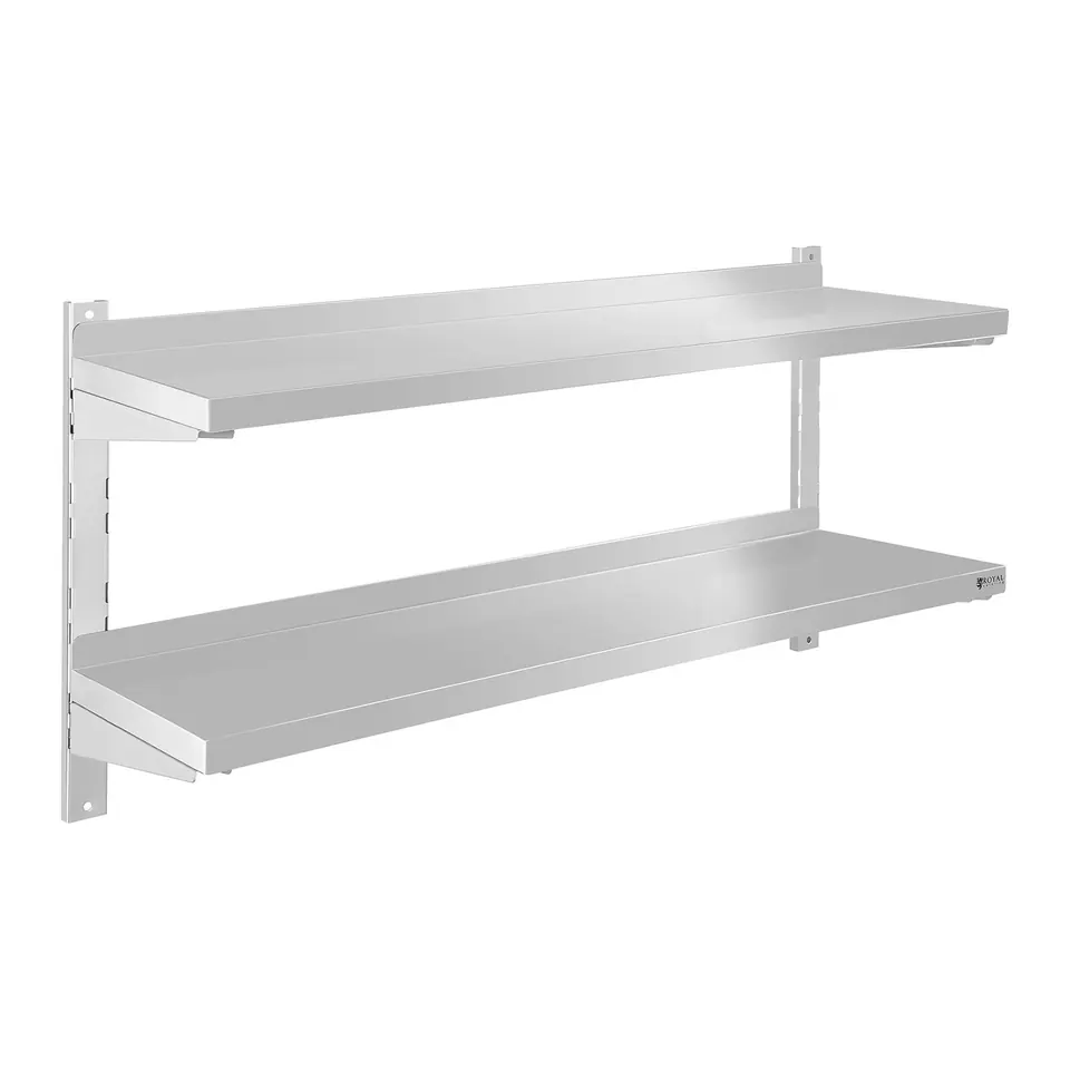 ⁨Wall shelf steel hanging double with adjustment 120cm⁩ at Wasserman.eu