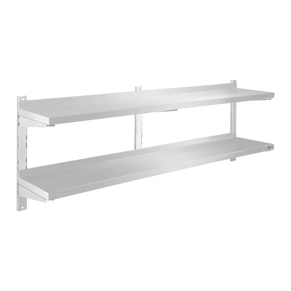 ⁨Wall shelf steel hanging double with adjustment 160cm⁩ at Wasserman.eu