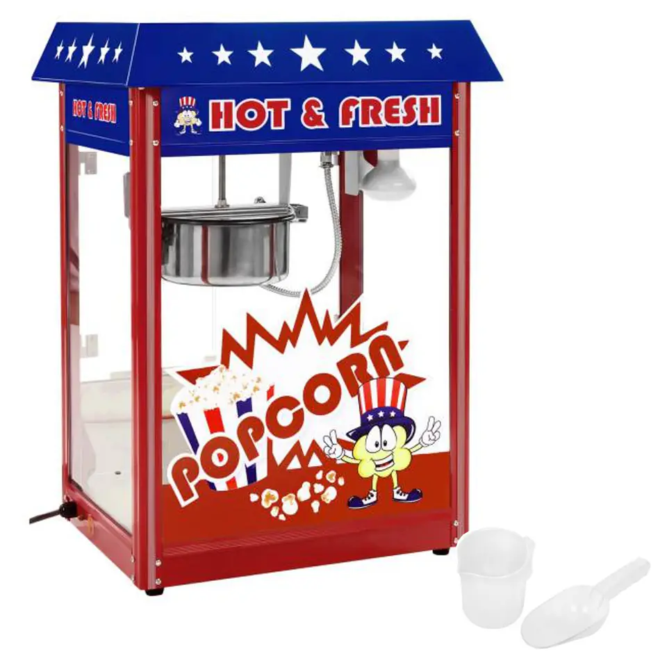 ⁨Blue Visor Popcorn Machine TEFLON 1600W⁩ at Wasserman.eu