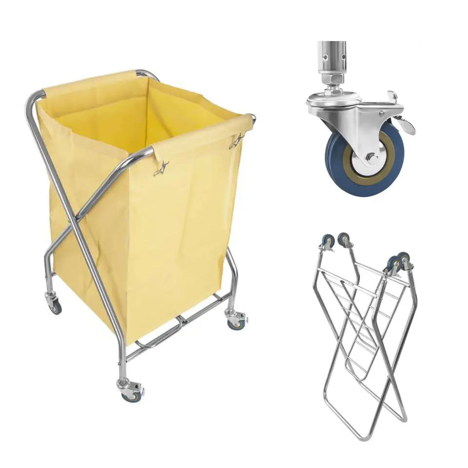 ⁨Folding stainless steel laundry trolley 200L⁩ at Wasserman.eu