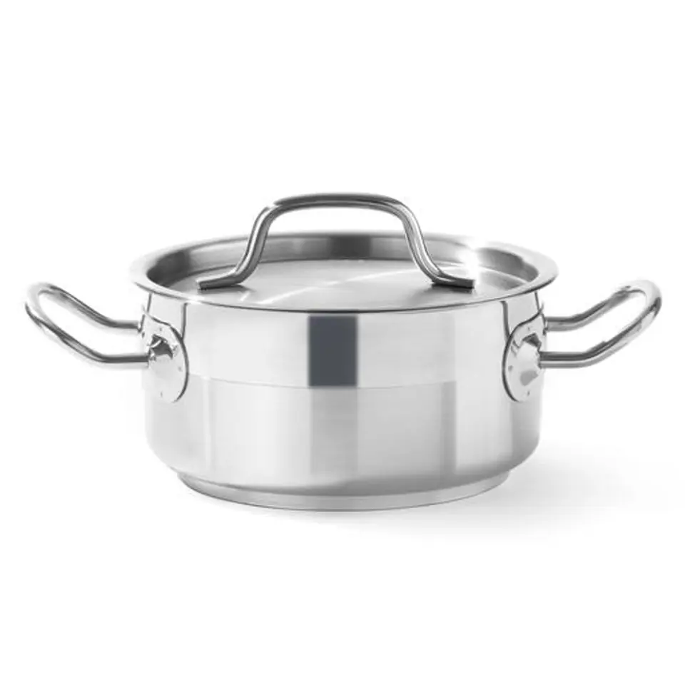 Low pot Profi Line with lid 4.8 l dia. 240 x 105 h - Hendi 830406 at Wasserman.eu