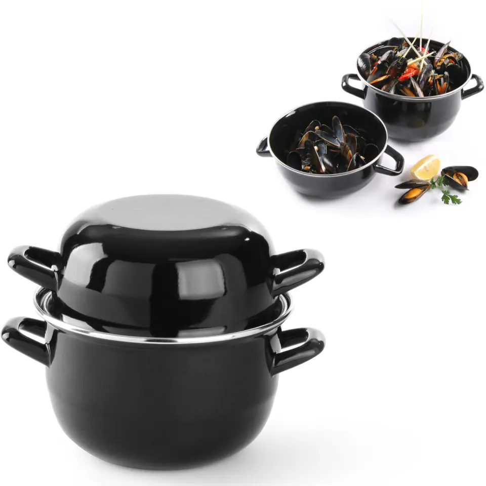 ⁨Mussel pot with lid 2.3 l - Hendi 625002⁩ at Wasserman.eu