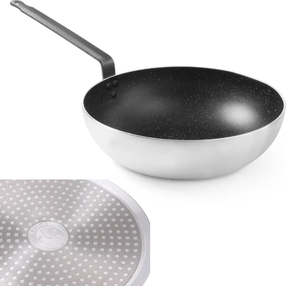 ⁨Frying pan Wok Marble Professional 3 L avg. 280 - Hendi 627730⁩ at Wasserman.eu