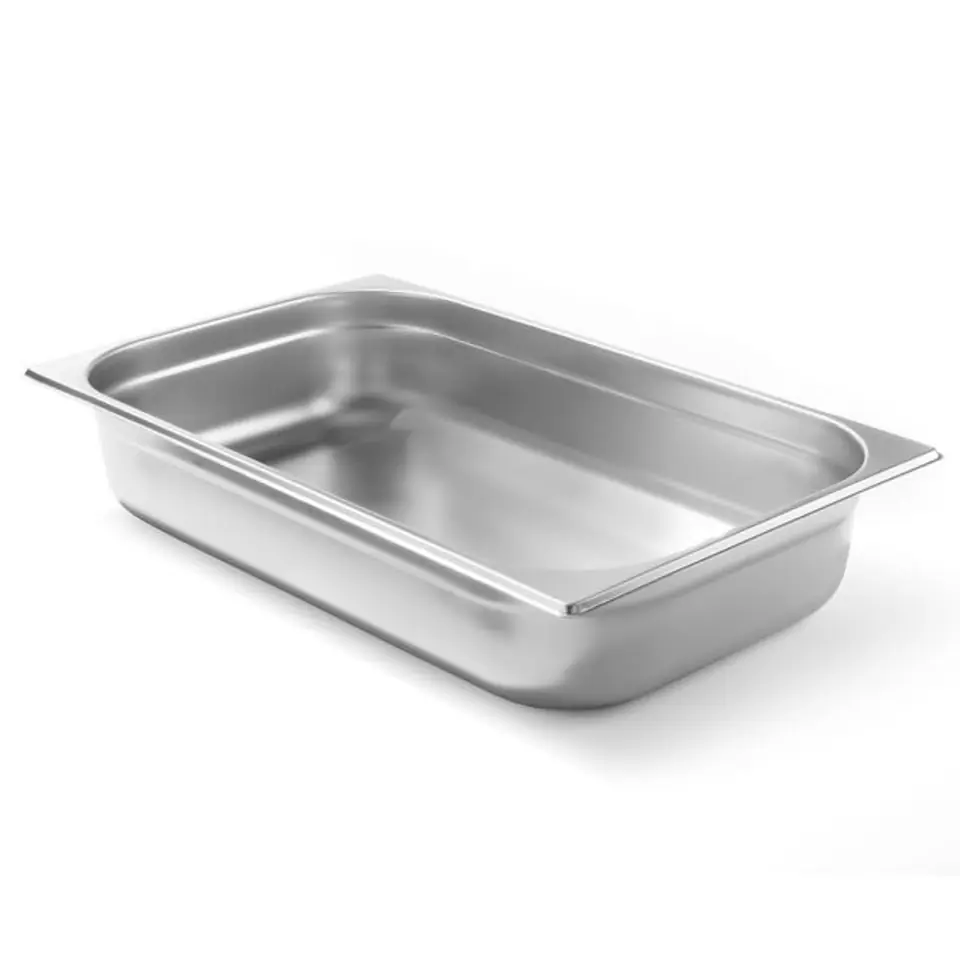 ⁨Container GN 1/1 height 100 mm stainless steel - Hendi 800133⁩ at Wasserman.eu