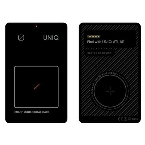 ⁨UNIQ Lokalizator NFC Atlas szary/graphite UNIQ-ATLASCARDTRK-GRAPHITE⁩ w sklepie Wasserman.eu