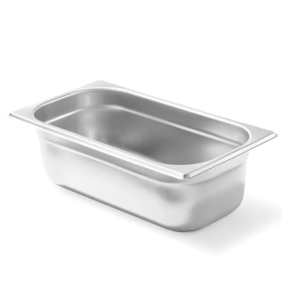 ⁨Container GN 1/3 height 100 mm stainless steel - Hendi 800430⁩ at Wasserman.eu