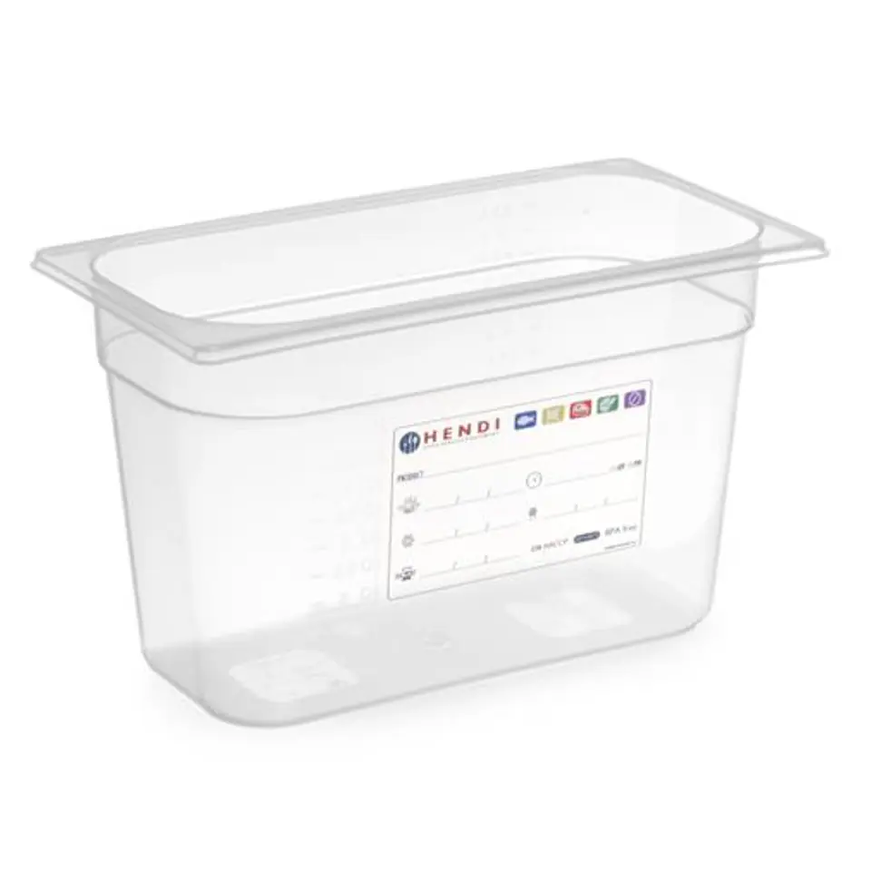 ⁨Polypropylene container GN 1/3 H 200 mm - Hendi 880258⁩ at Wasserman.eu