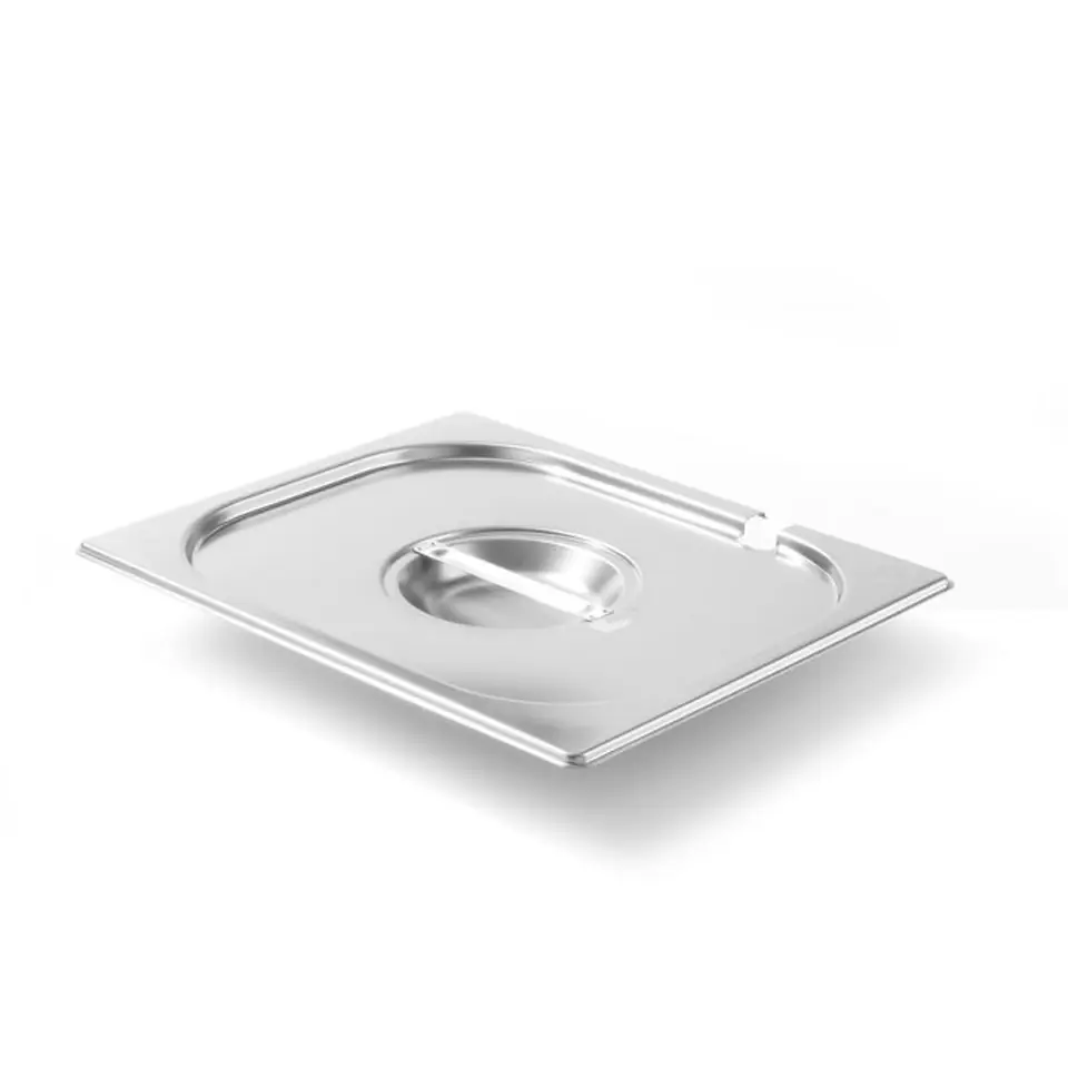 ⁨Steel lid for GN Kitchen Line with notch for ladle GN 1/2 - Hendi 806937⁩ at Wasserman.eu