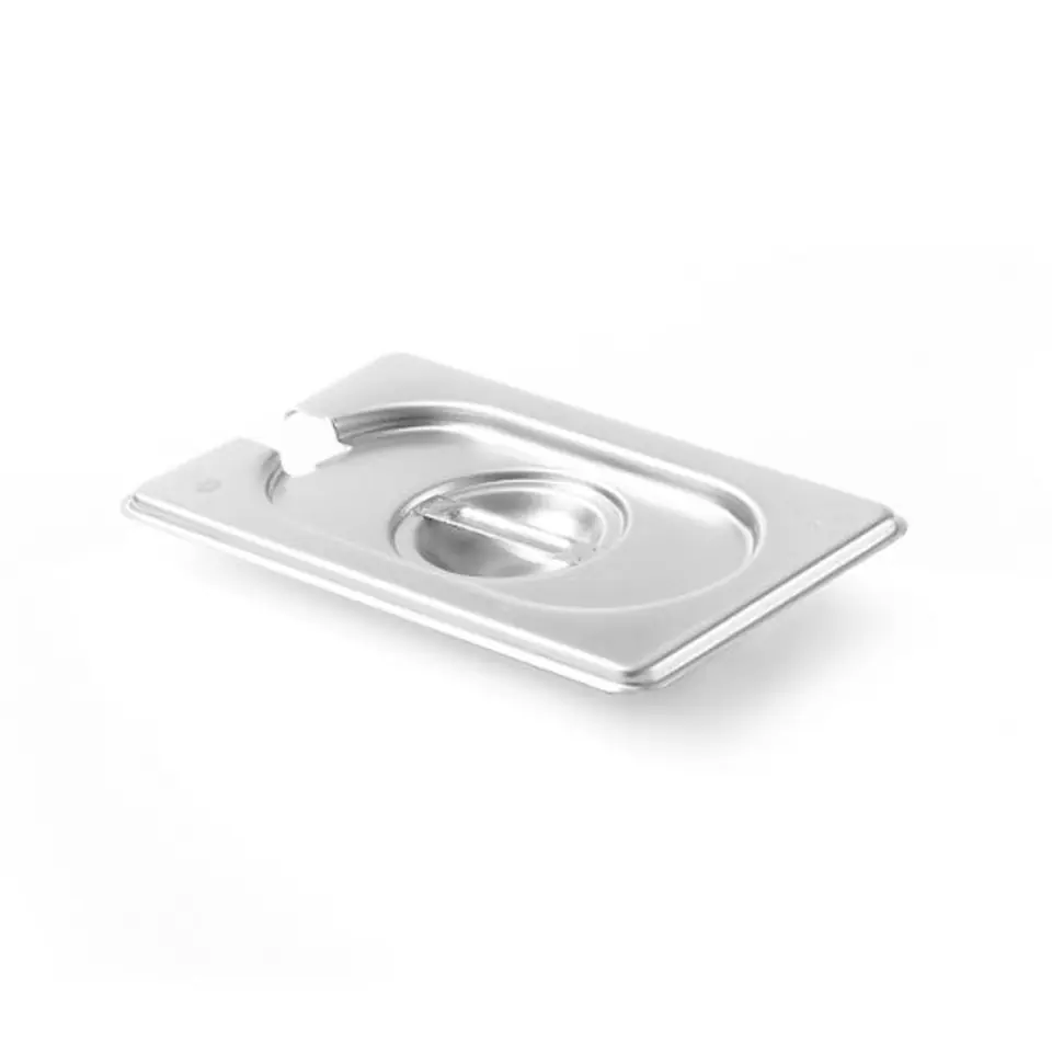 ⁨GN Kitchen Line Steel Lid with Ladle Cutout GN 1/9 - Hendi 806975⁩ at Wasserman.eu