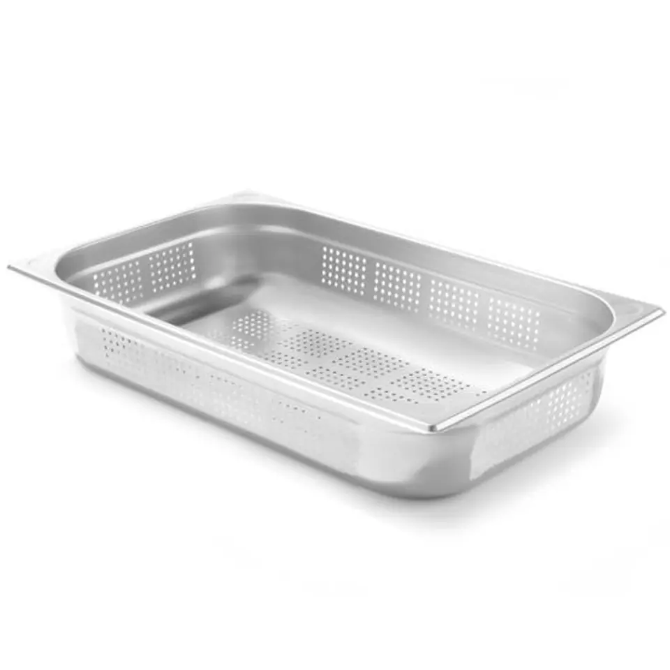 ⁨GN 1/1 Kitchen Line perforated container 100 mm high - Hendi 807132⁩ at Wasserman.eu