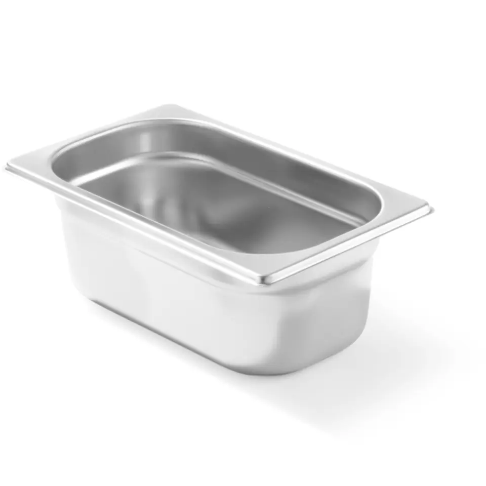 ⁨Container GN 1/4 stainless steel Profi Line height 200 mm - Hendi 801604⁩ at Wasserman.eu