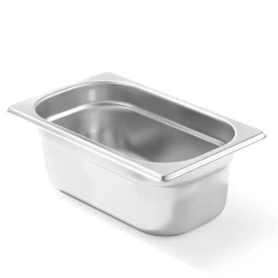 ⁨Container GN 1/4 stainless steel Profi Line height 100 mm - Hendi 801628⁩ at Wasserman.eu