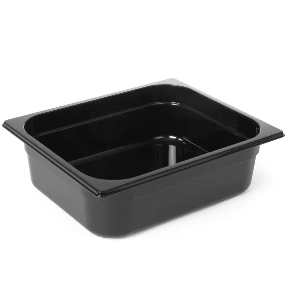 ⁨Black polycarbonate container GN 1/2 height 100 mm - Hendi 862421⁩ at Wasserman.eu