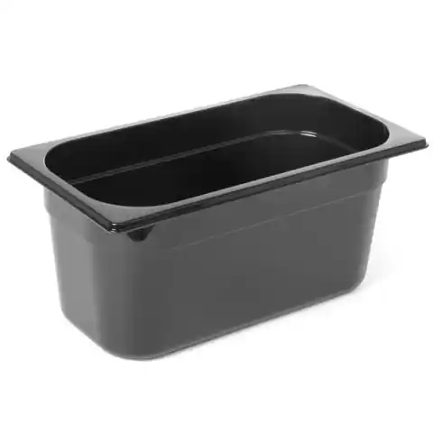 ⁨Black polycarbonate container GN 1/3 height 150 mm - Hendi 862513⁩ at Wasserman.eu
