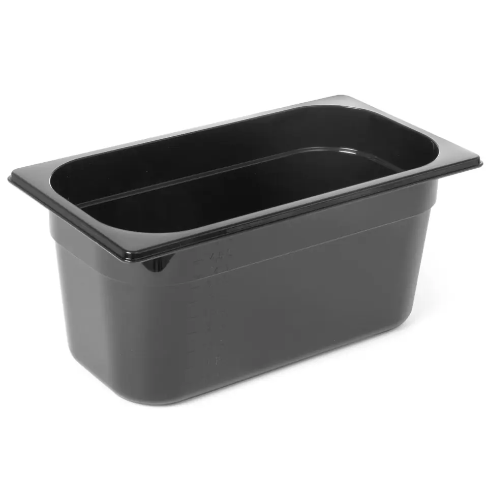 ⁨Black polycarbonate container GN 1/3 height 150 mm - Hendi 862513⁩ at Wasserman.eu