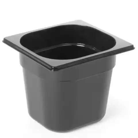 ⁨Black polycarbonate container GN 1/6 height 150 mm - Hendi 862711⁩ at Wasserman.eu