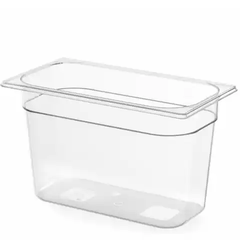 ⁨GN transparent container made of polycarbonate GN 1/3 height 65 mm - Hendi 861530⁩ at Wasserman.eu