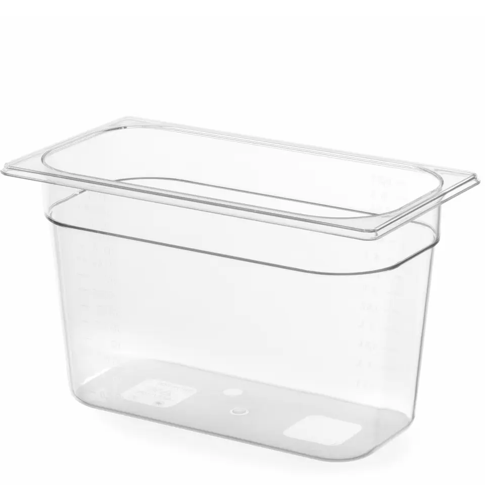 ⁨GN transparent container made of polycarbonate GN 1/3 height 200 mm - Hendi 861509⁩ at Wasserman.eu