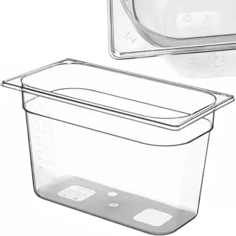 ⁨Lebensmittelbehälter aus Tritan BPA frei GN 1/4 Höhe 150 mm - Hendi 869512⁩ im Wasserman.eu