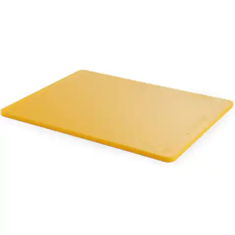 ⁨HACCP Schneidebrett mit Perfect Cut Messbecher gelb - Hendi 826454⁩ im Wasserman.eu