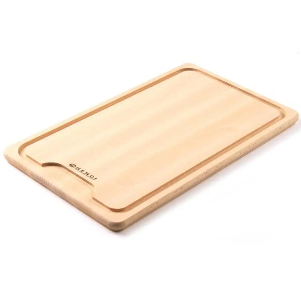 ⁨Beech wood cut-out cutting board - Hendi 505205⁩ at Wasserman.eu