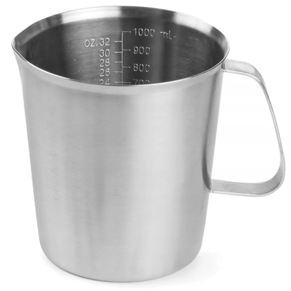 ⁨Miarka do kuchni z podziałką ze stali nierdzewnej 0.5 l - Hendi 516102⁩ w sklepie Wasserman.eu