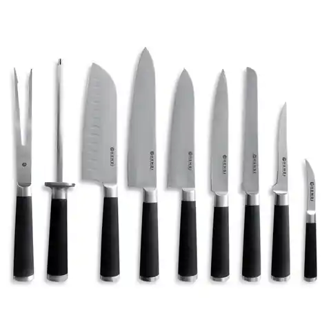 ⁨Zestaw noży szefa kuchni Kurta Schellera edition 9 elementów - Hendi 975770⁩ w sklepie Wasserman.eu