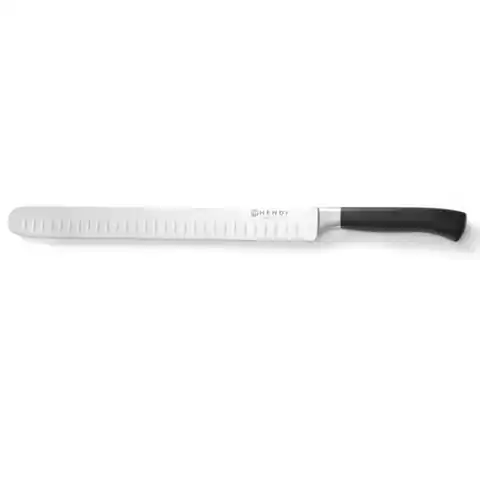 ⁨Profesjonalny nóż do wędlin i łososia ze szlifem kulkowym kuty Profi Line 300 mm - Hendi 844328⁩ w sklepie Wasserman.eu
