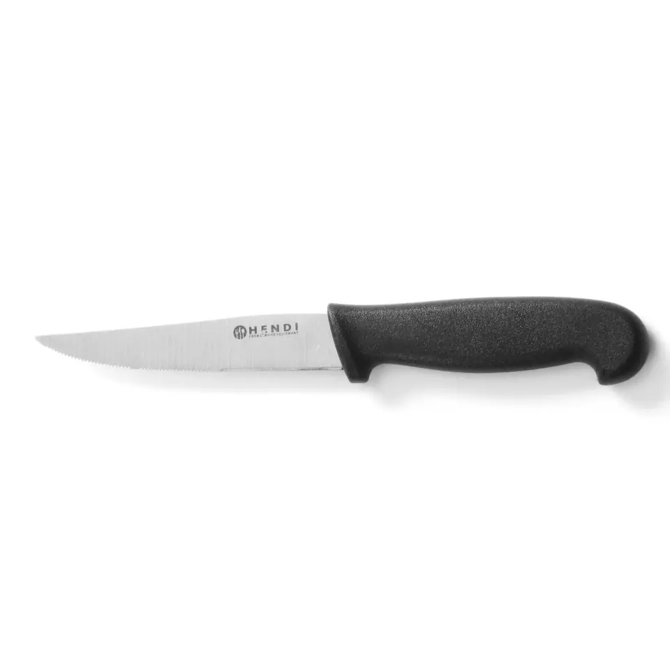 ⁨Profesjonalny nóż uniwersalny ząbkowany czarny HACCP 100 mm - Hendi 842102⁩ w sklepie Wasserman.eu
