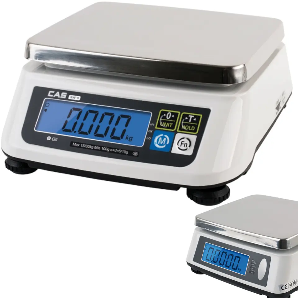 ⁨CAS kitchen scale with legalization 30kg / 10g - CAS 580424⁩ at Wasserman.eu