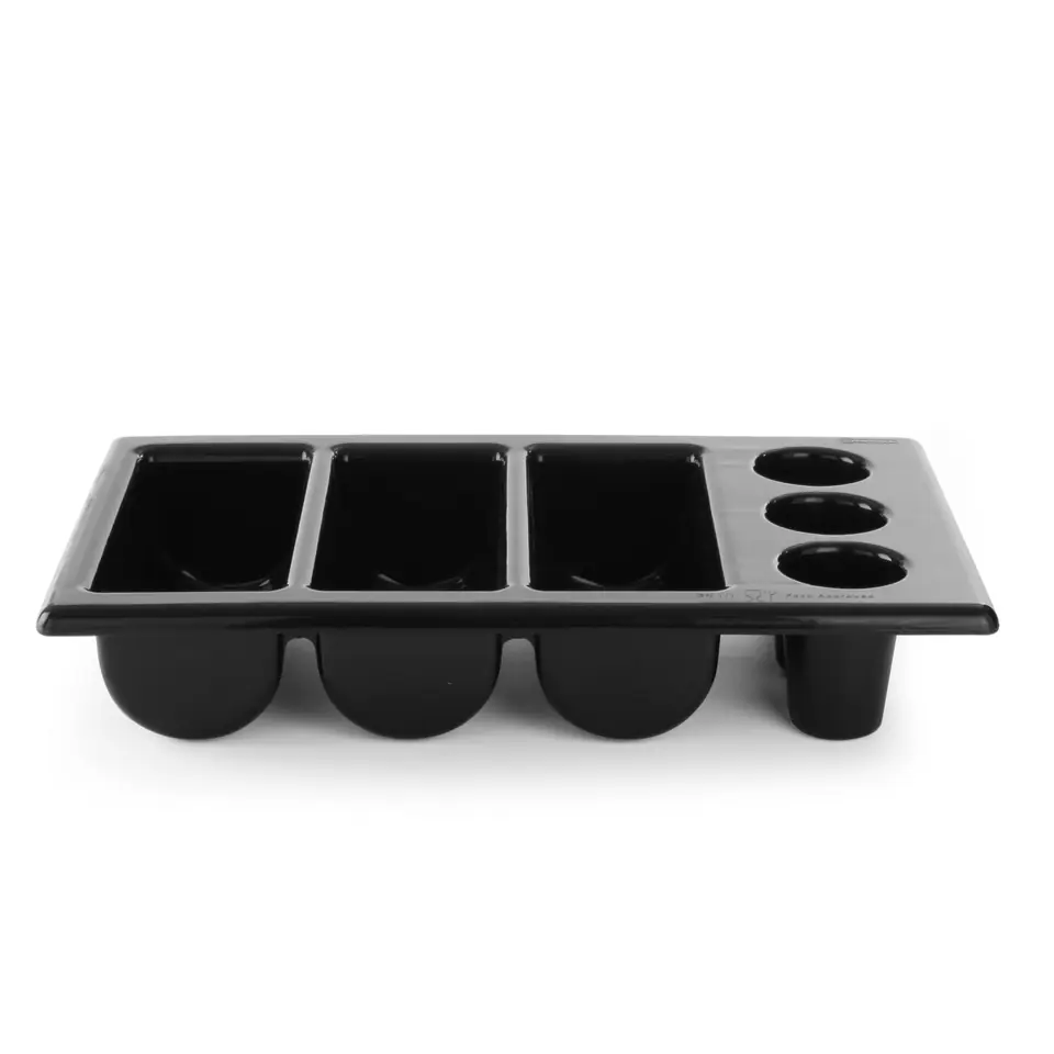 ⁨Cutlery container GN1/1 6 pieces black - Hendi 552360⁩ at Wasserman.eu